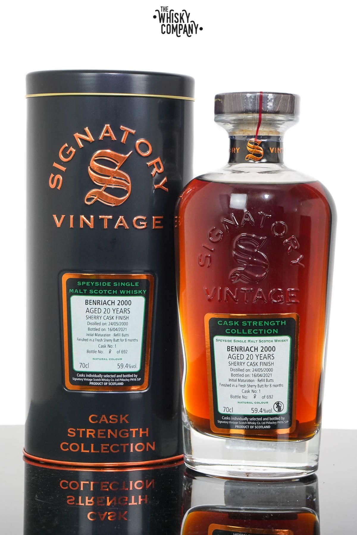 Benriach 2000 Aged 20 Years Speyside Single Malt Scotch Whisky – Signatory Vintage (700ml)