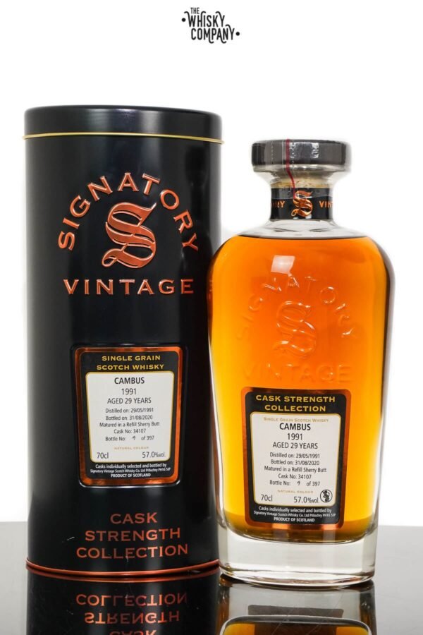 Cambus 1991 Aged 29 Years Single Grain Scotch Whisky – Signatory Vintage (700ml)