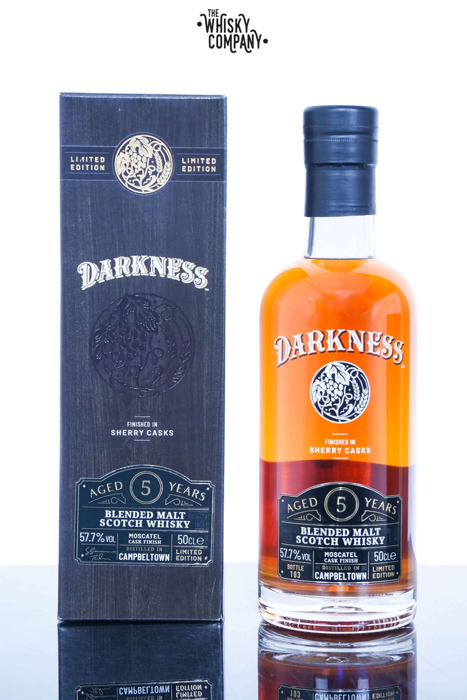 Campbeltown Aged 5 Years Moscatel Finish Blended Malt Scotch Whisky – Darkness (500ml)