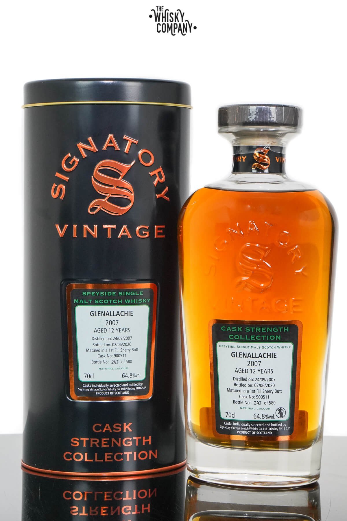 Glenallachie 2007 Aged 12 Years Cask Strength Single Malt Scotch Whisky – Signatory Vintage (700ml)