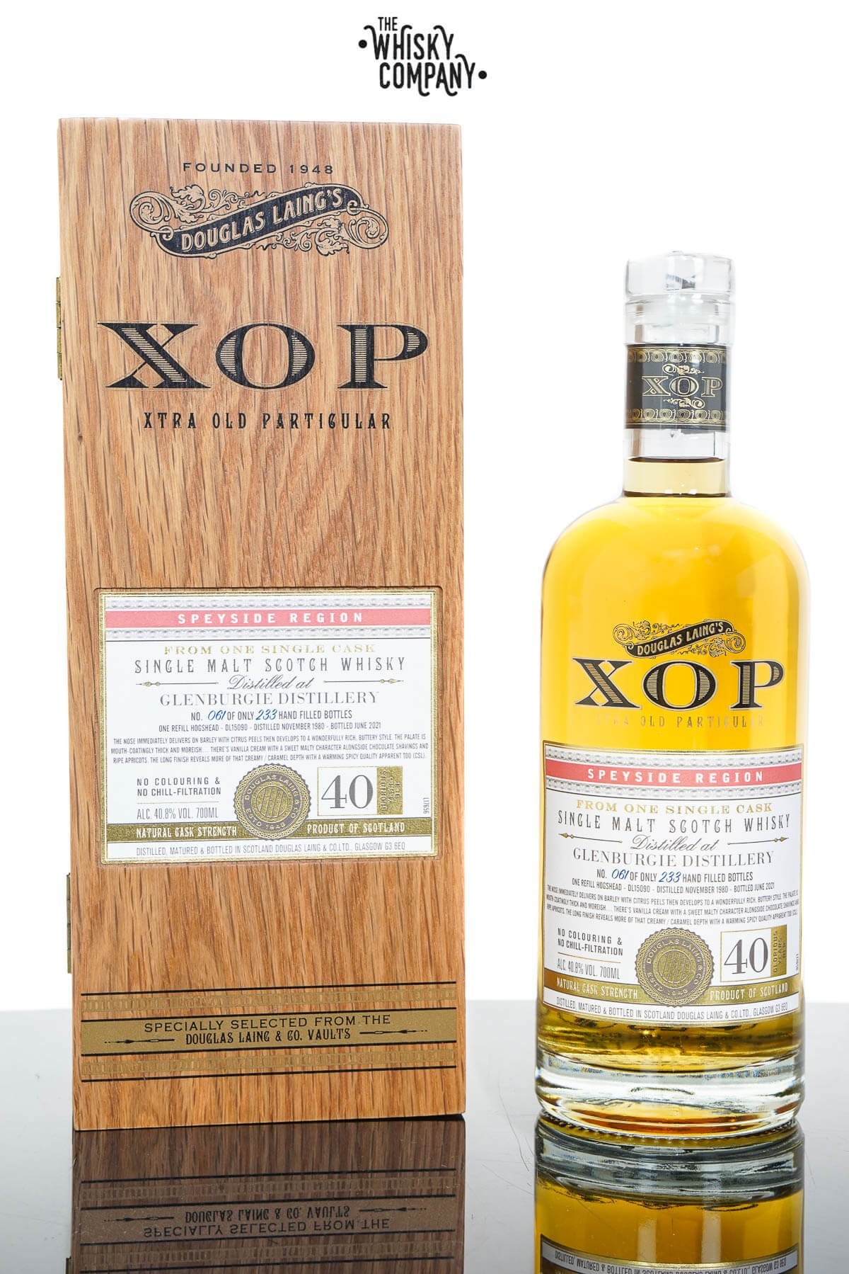 Glenburgie 40 Years Old 1980 Single Malt Scotch Whisky – Xtra Old Particular Douglas Laing (700ml)