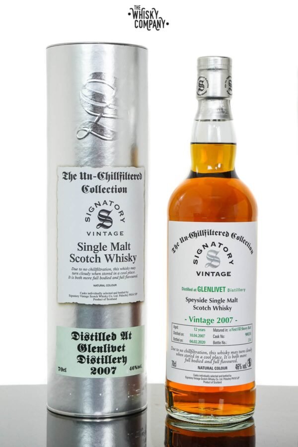 Glenlivet 2007 Aged 12 Years Speyside Single Malt Scotch Whisky – Signatory Vintage (700ml)