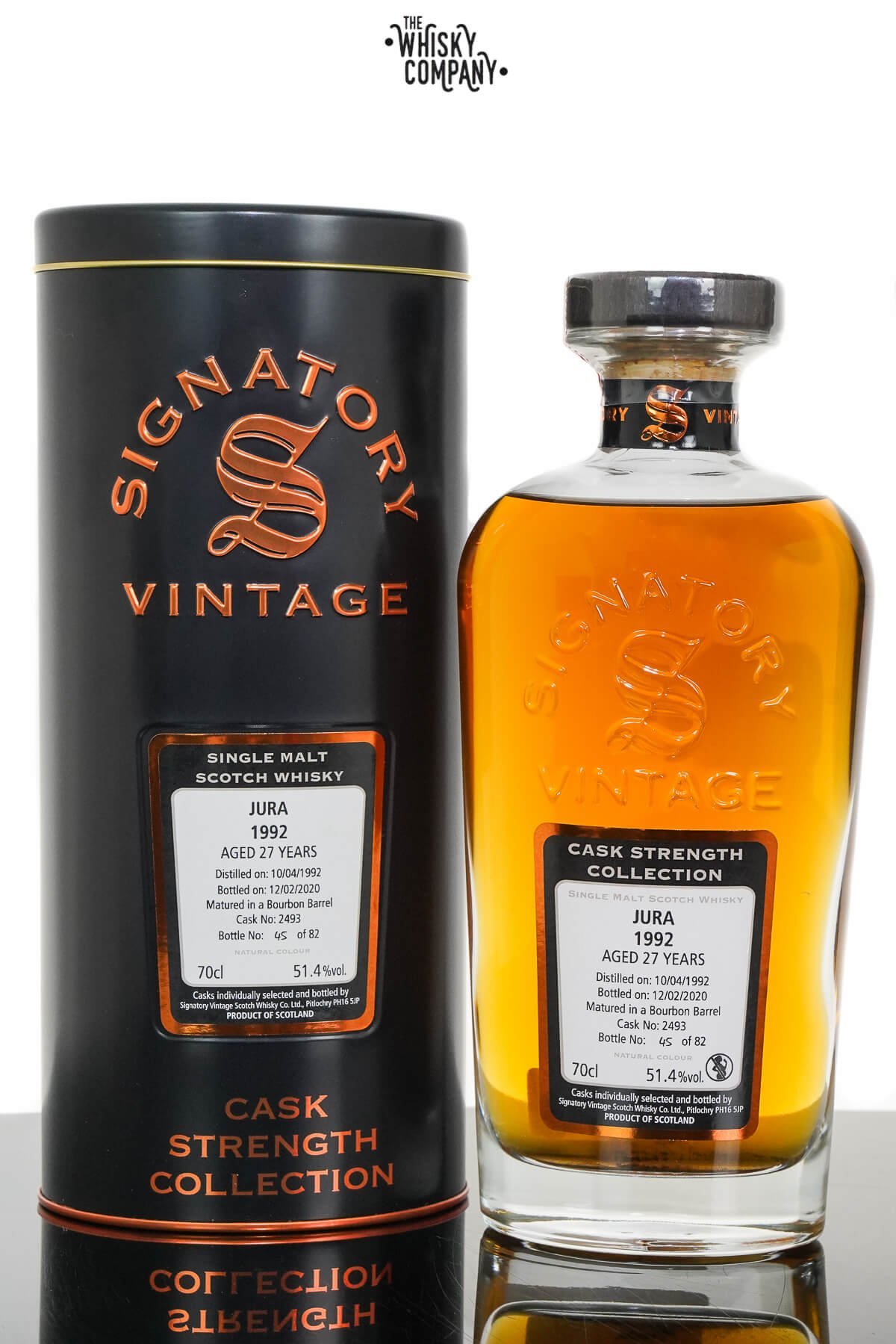 Isle of Jura 1992 Aged 27 Years Cask Strength Single Malt Scotch Whisky – Signatory Vintage (700ml)