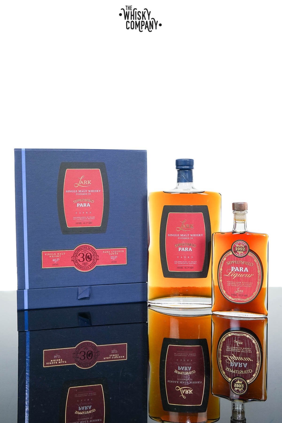 Lark 1992 Finished In Seppeltsfield Para Casks Single Malt Whisky with 100ml Tawny Liqueur (500ml + 100ML)