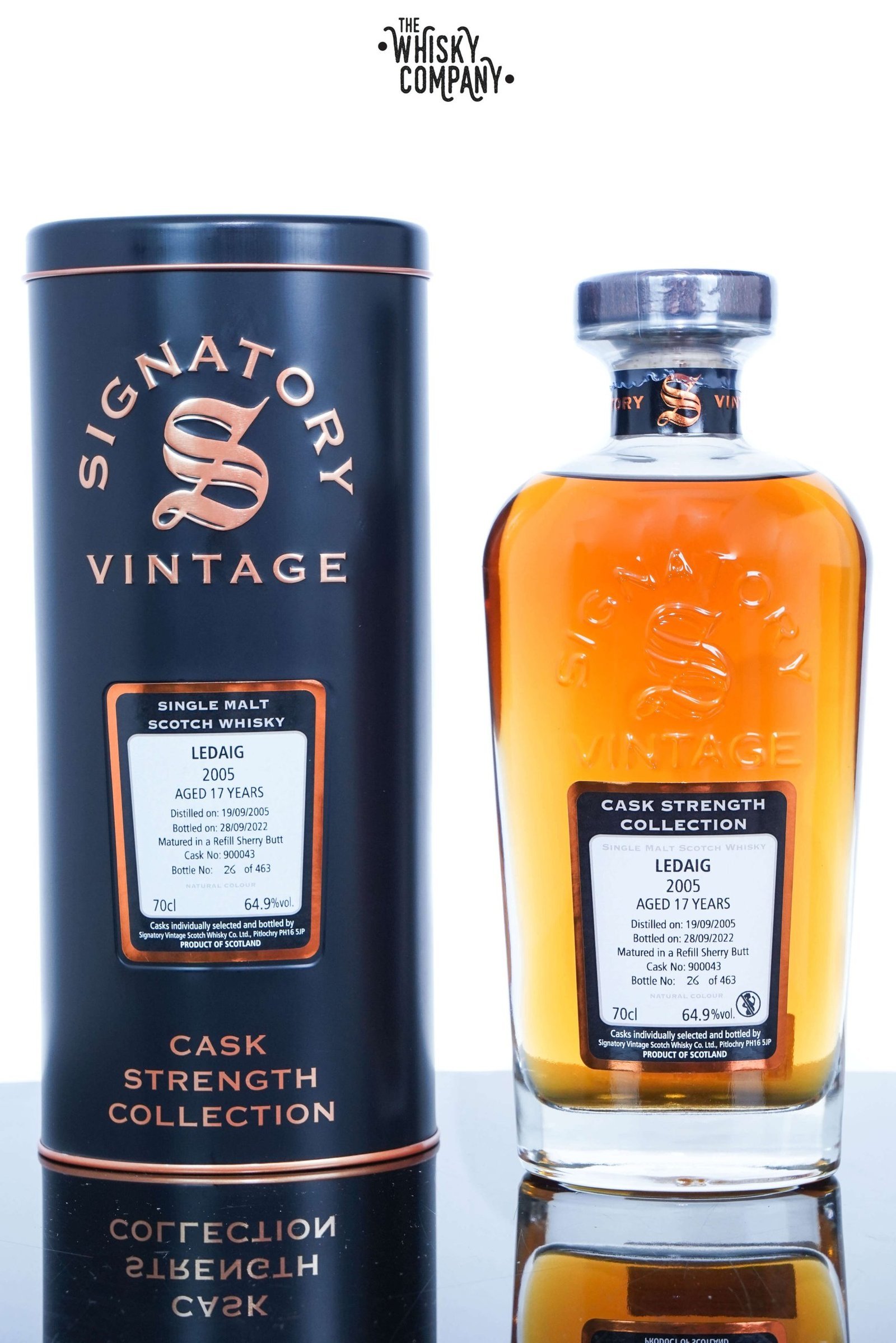 Ledaig 2005 Age 17 Years Cask Strength Single Malt Scotch Whisky – Signatory Vintage (700ml)