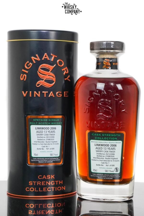 Linkwood 2006 Aged 13 Years Cask Strength Single Malt Scotch Whisky – Signatory Vintage (700ml)