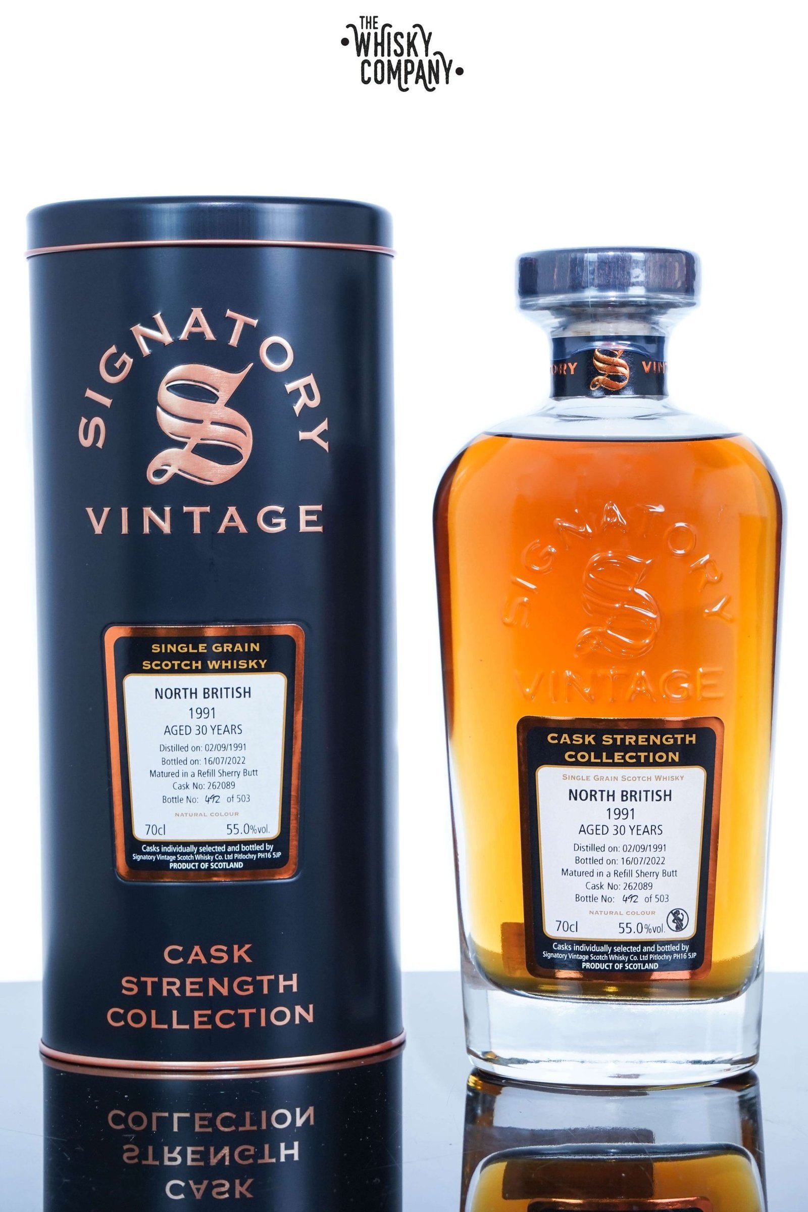 North British 1991 Aged 30 Years Cask Strength Single Malt Scotch Whisky – Signatory Vintage (700ml)