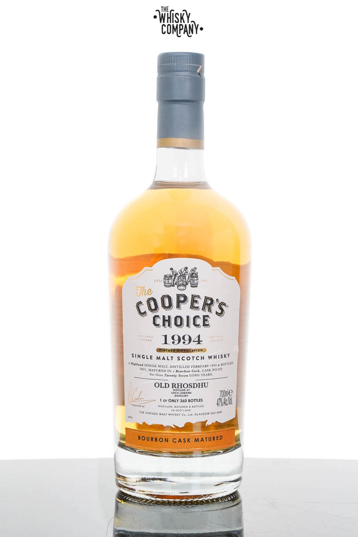 Old Rhosdhu 1994 Aged 27 Years Single Malt Scotch Whisky – The Cooper’s Choice #222 (700ml)