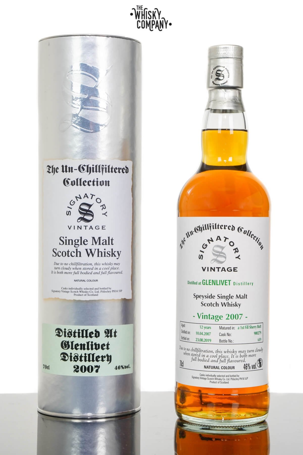 Glenlivet 2007 UCF Aged 12 Years Speyside Single Malt Scotch Whisky – Signatory Vintage (700ml)