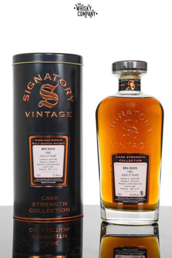Ben Nevis 1991 Aged 27 Years Single Malt Scotch Whisky – Signatory Vintage (700ml)