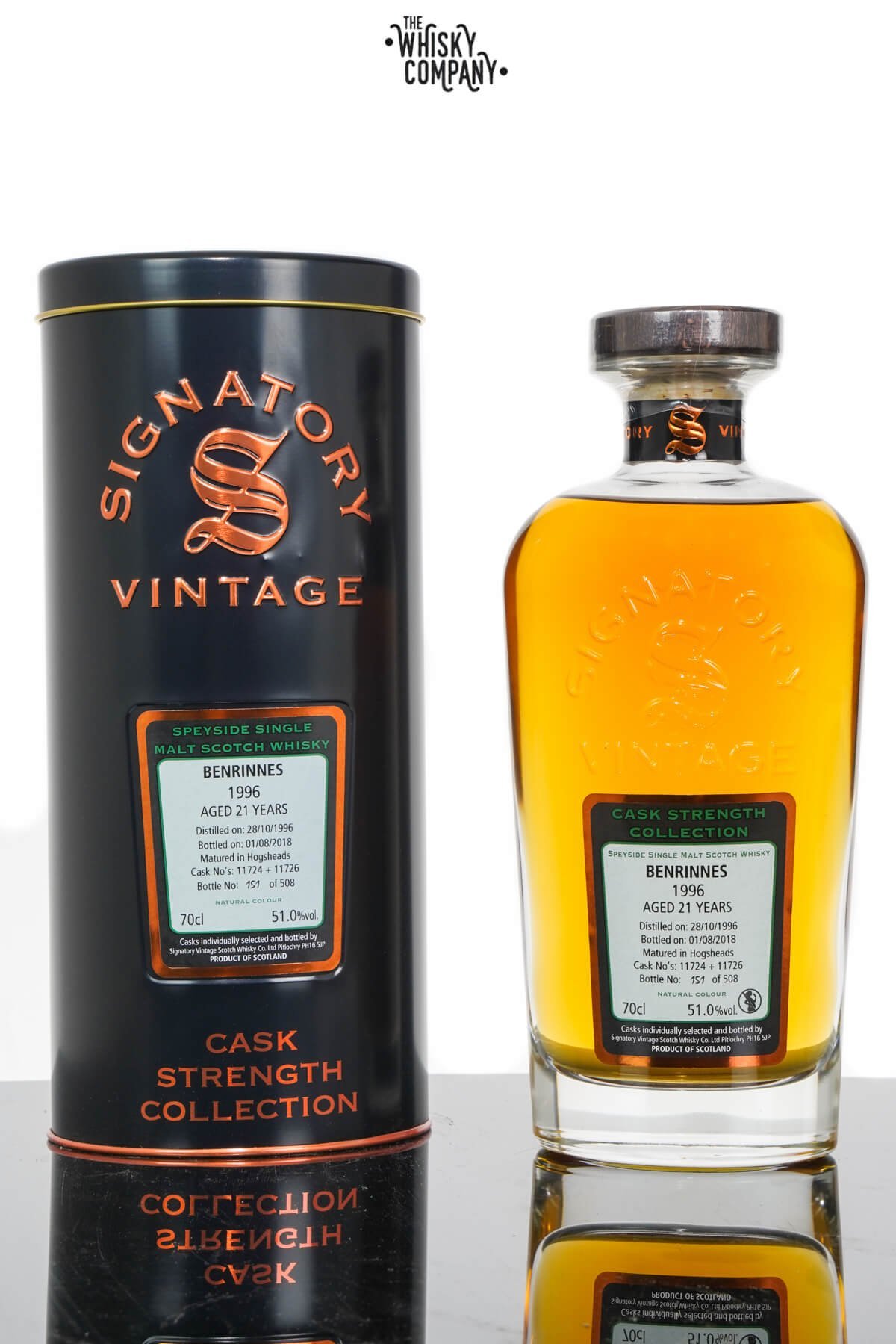 Benrinnes 1996 Aged 21 Years Speyside Single Malt Scotch Whisky – Signatory Vintage (700ml)