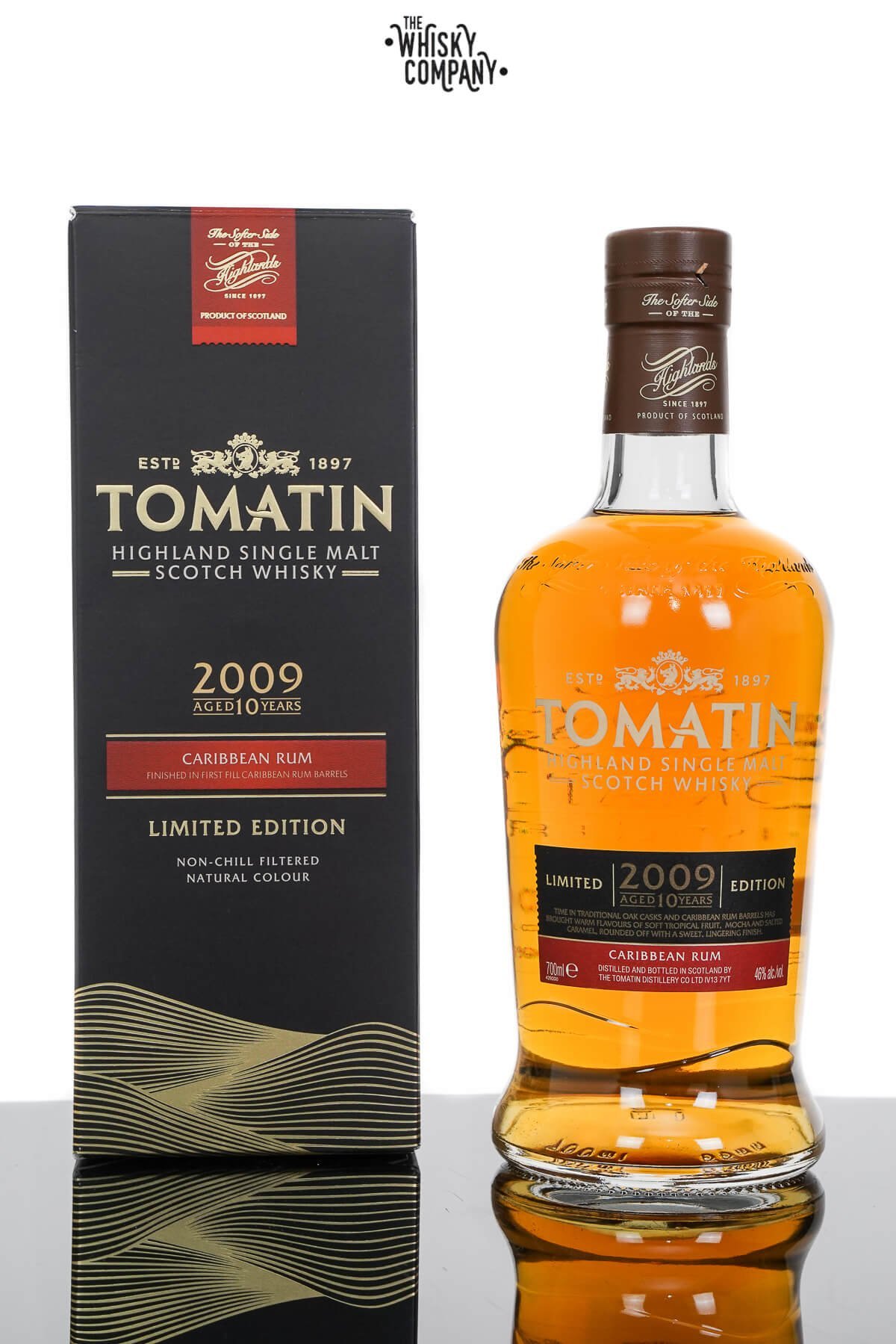 Tomatin 10 Years Old 2009 Caribbean Rum Cask Finish Single Malt Scotch Whisky (700ml)