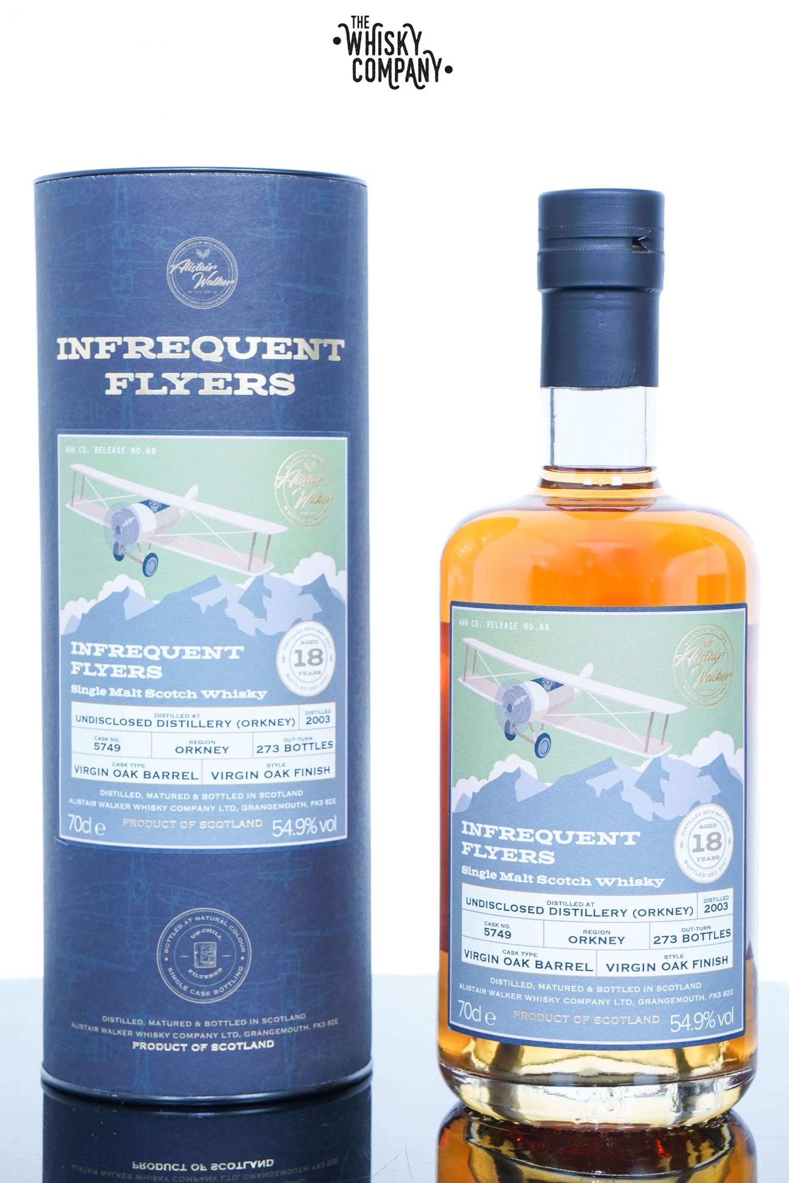 Undisclosed Distillery Orkney 2003 Aged 18 Years Single Malt Scotch Whisky – Infrequent Flyers #68 (700ml)